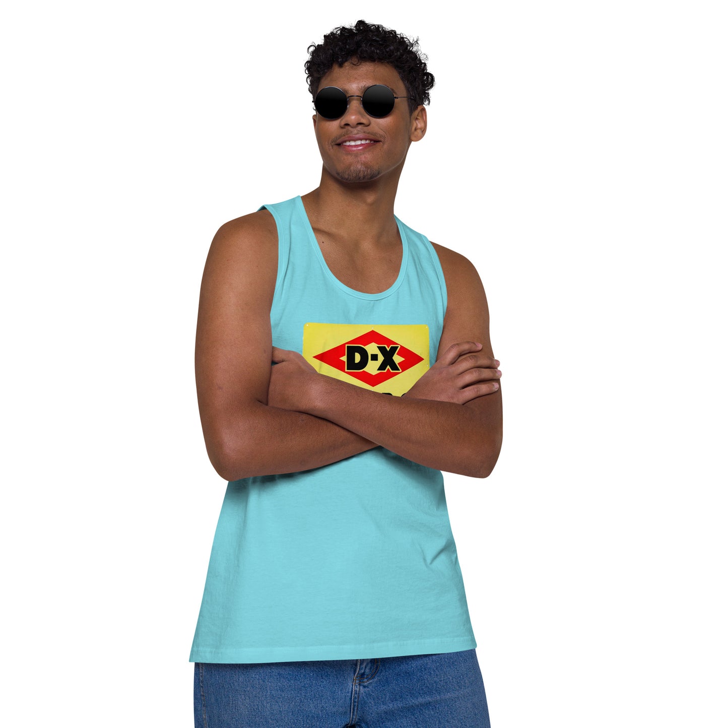 DX Oil Vintage Sign Style Men’s premium tank top