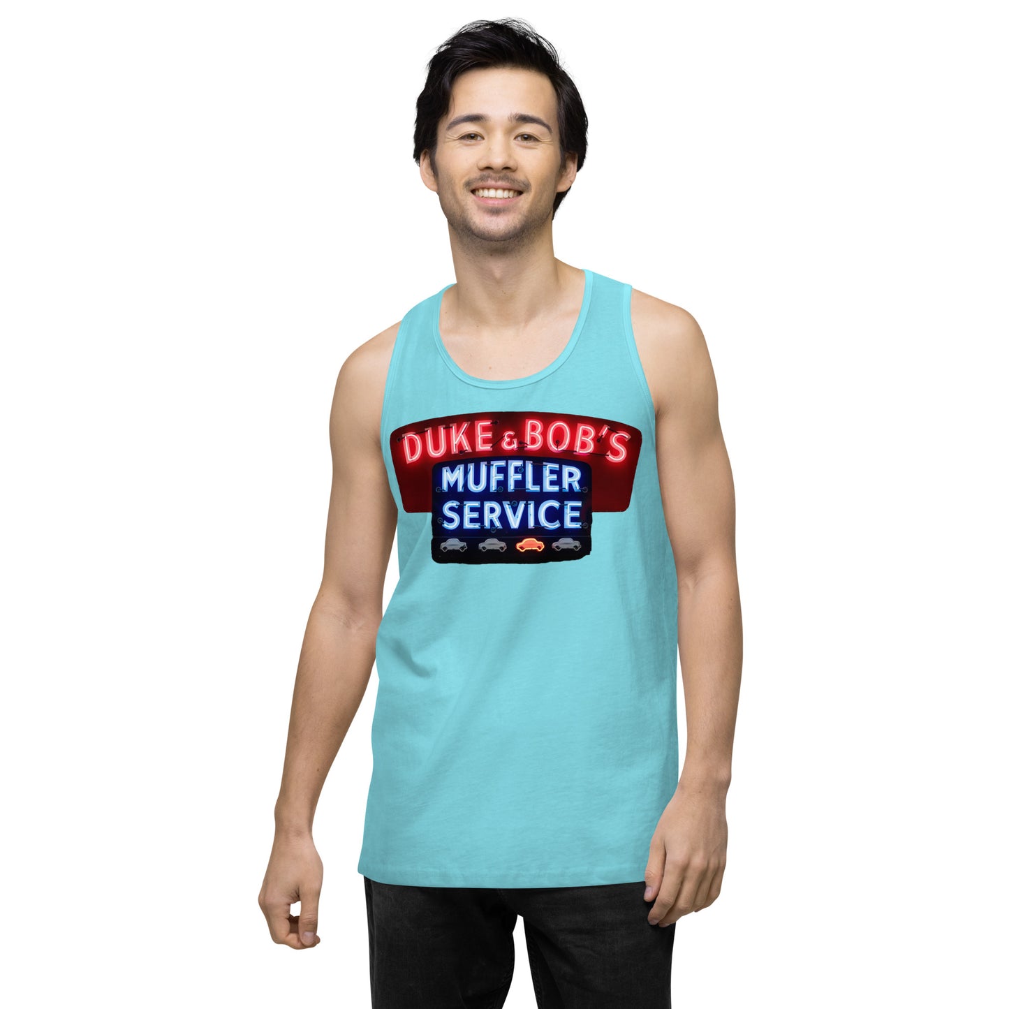 Duke + Bob Retro Neon Style Men’s premium tank top