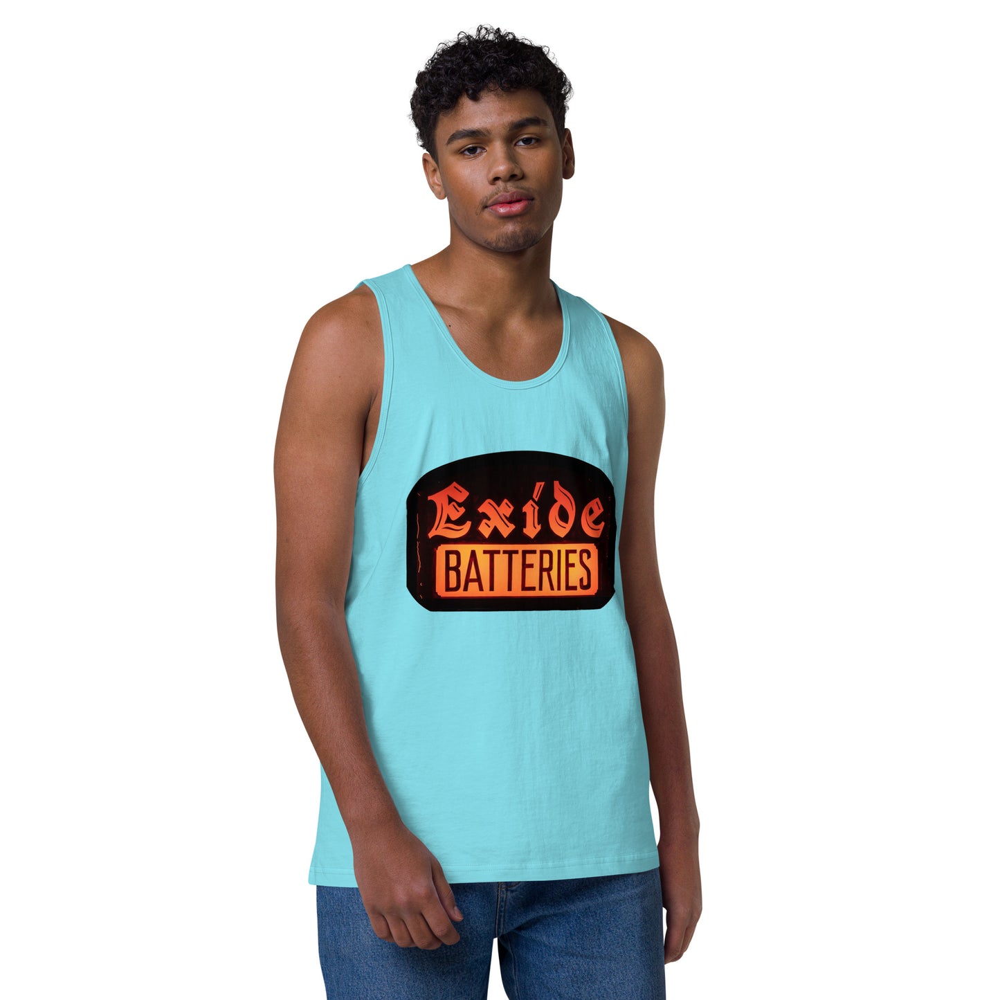 Vintage Battery Sign Men’s premium tank top