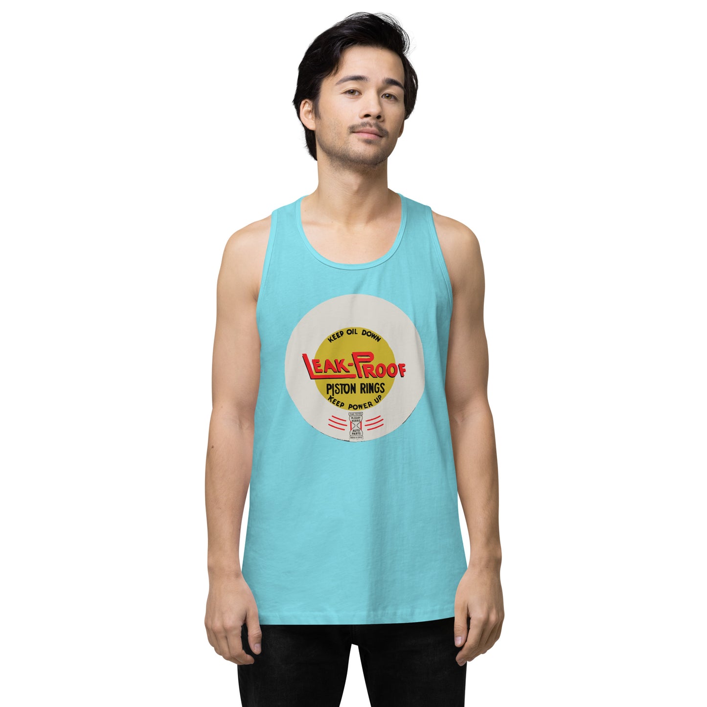 Leak-proof Vintage Oil Can Patina Style premium tank top