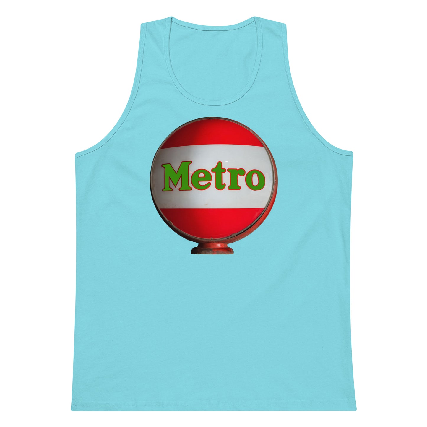 Retro Metro Globe Style Men’s premium tank top