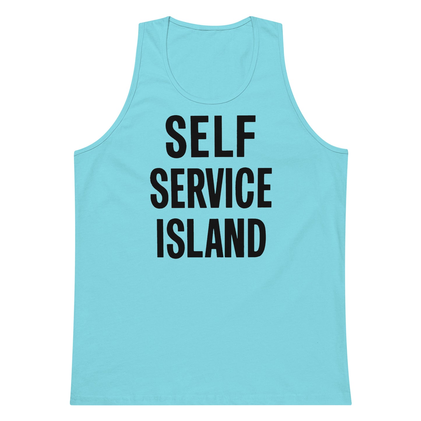 Self Service Island Design Men’s premium tank top