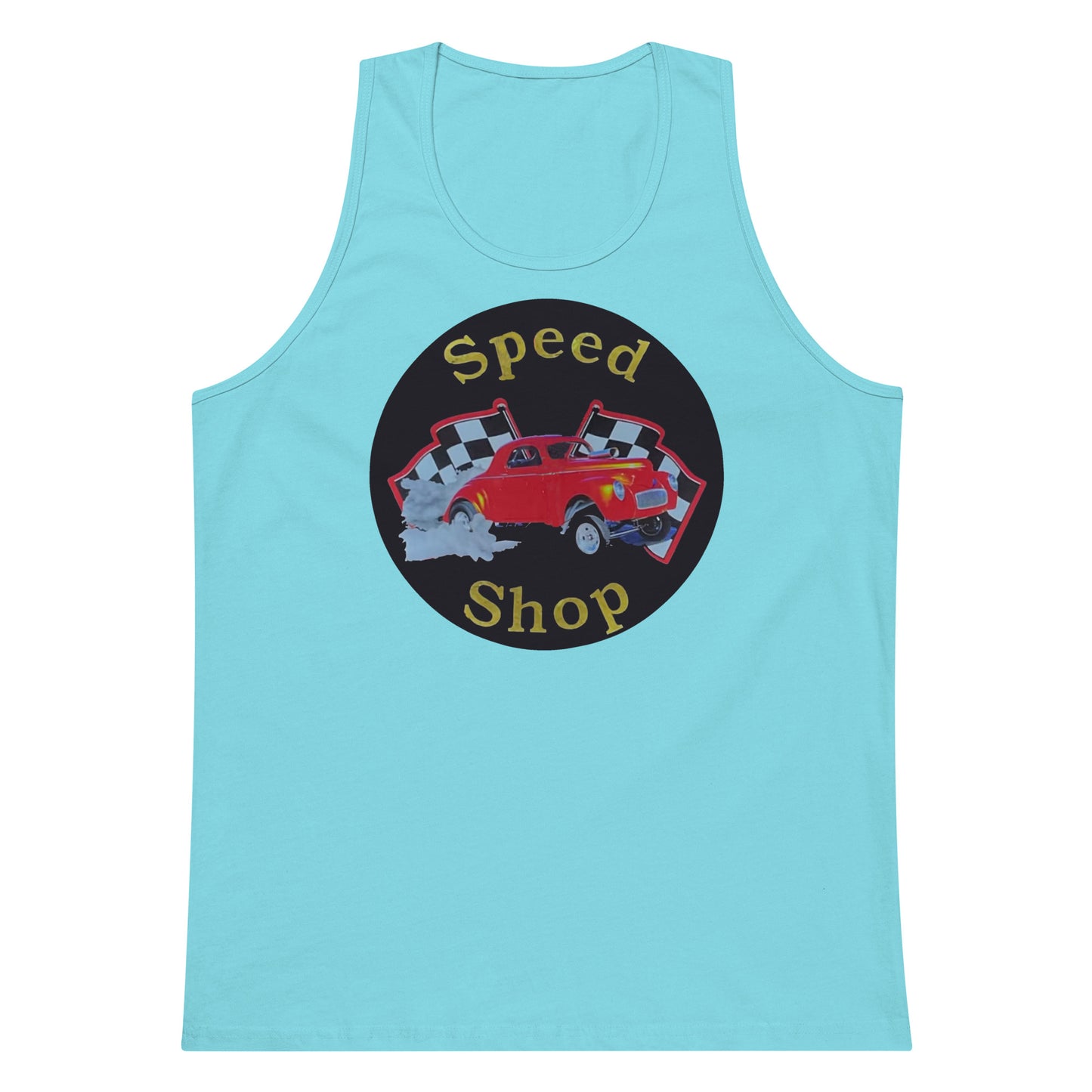 Retro Speed Shop Tin Style Men’s premium tank top