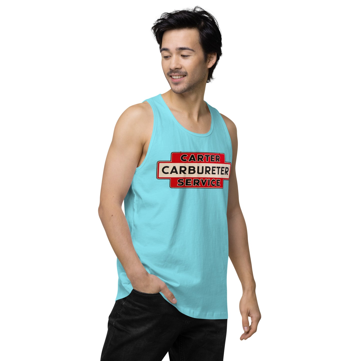 Carter Carbs Tin Style Shop Sign Men’s premium tank top