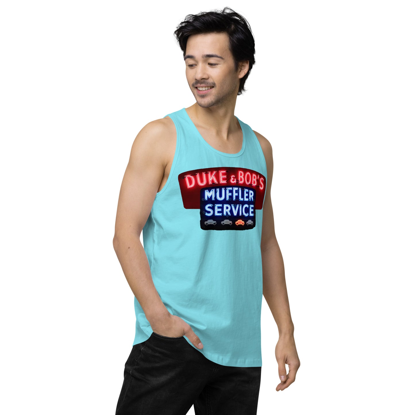 Duke + Bob Retro Neon Style Men’s premium tank top