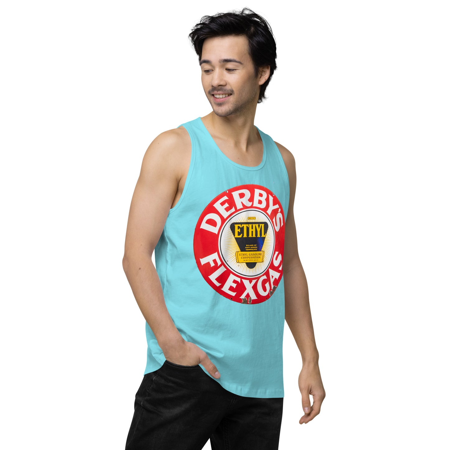 Vintage Derby Gas Tin Painted Design Men’s premium tank top