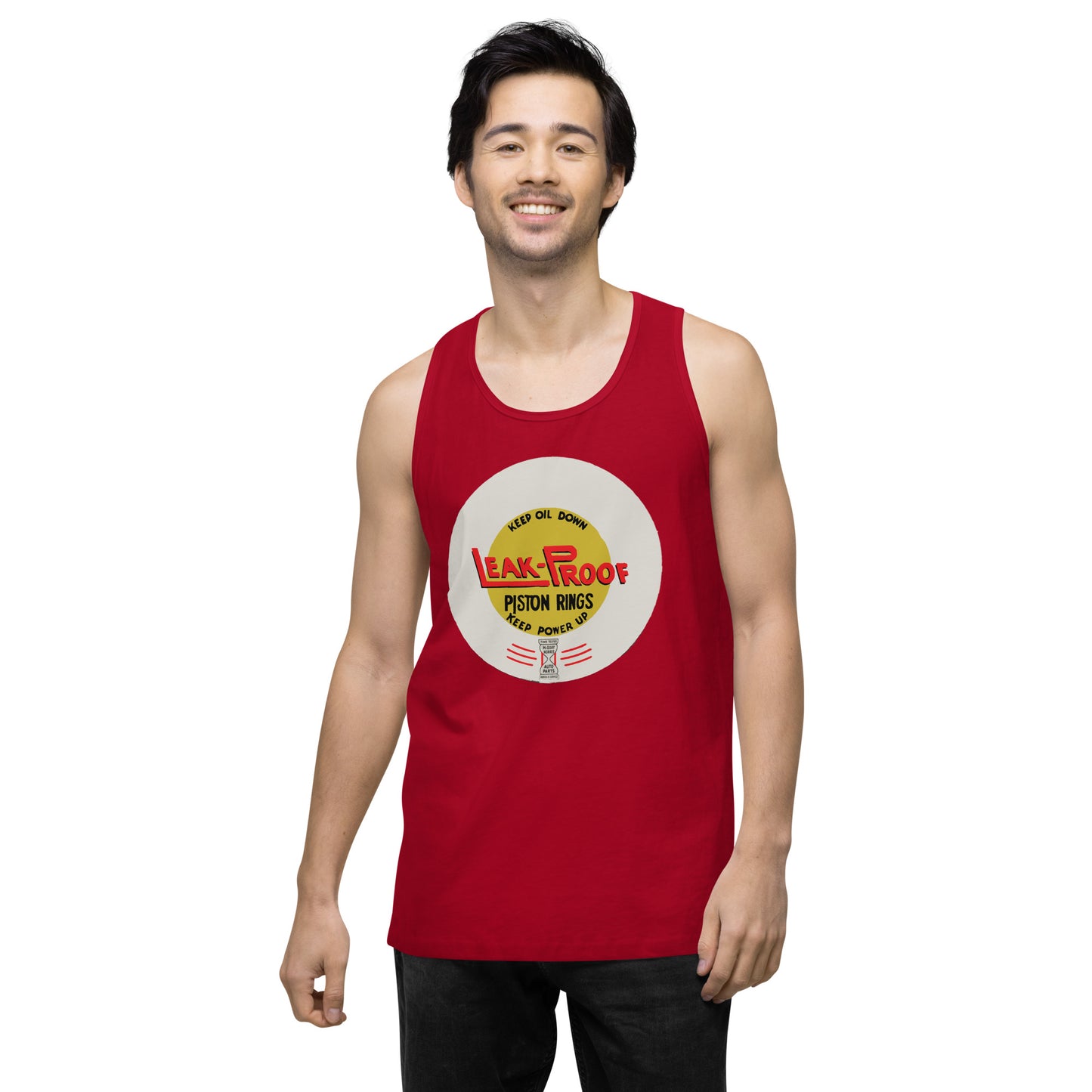 Leak-proof Vintage Oil Can Patina Style premium tank top