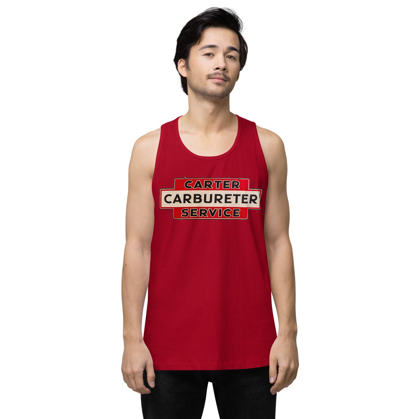 Carter Carbs Tin Style Shop Sign Men’s premium tank top