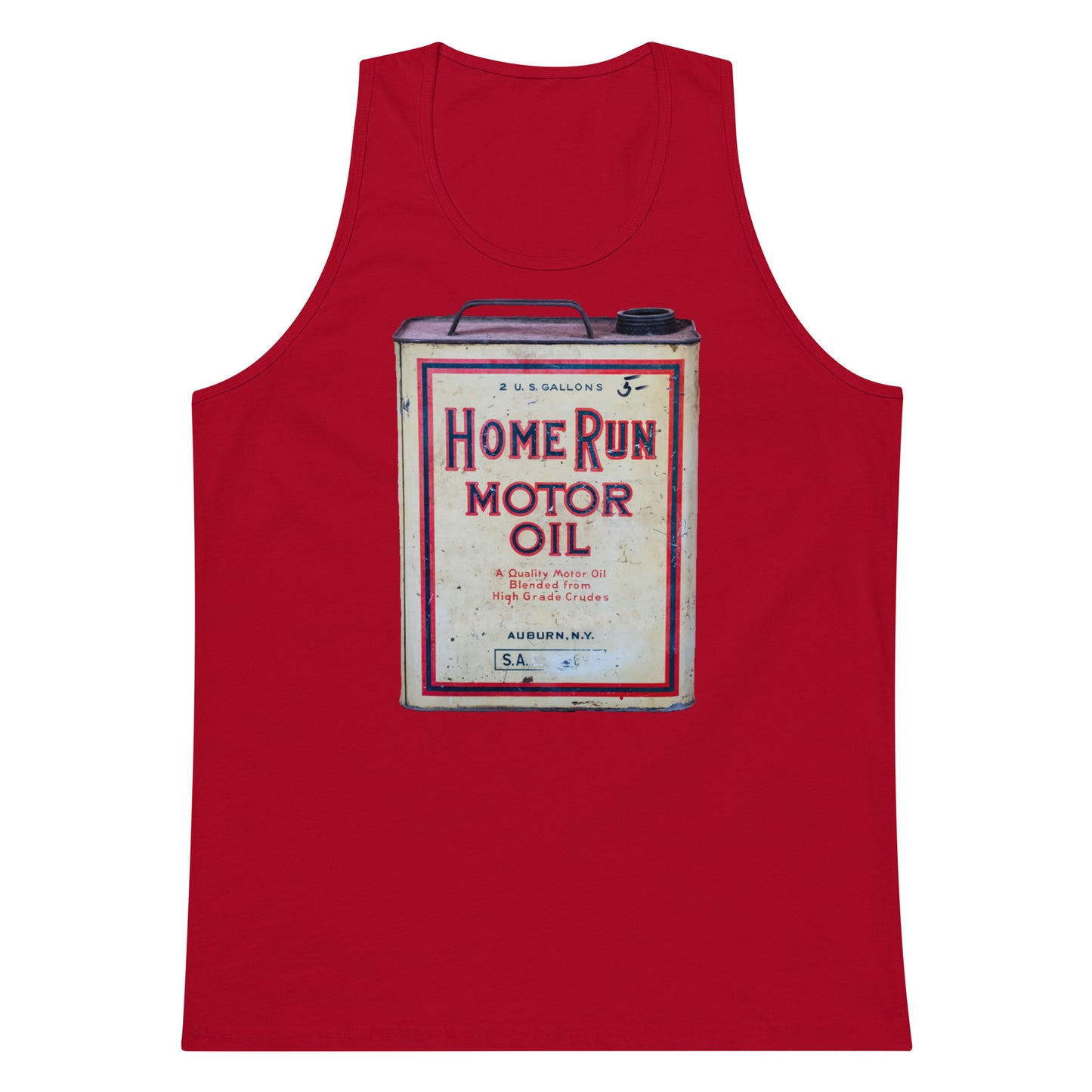 Vintage Home Run Oil Can Men’s premium tank top