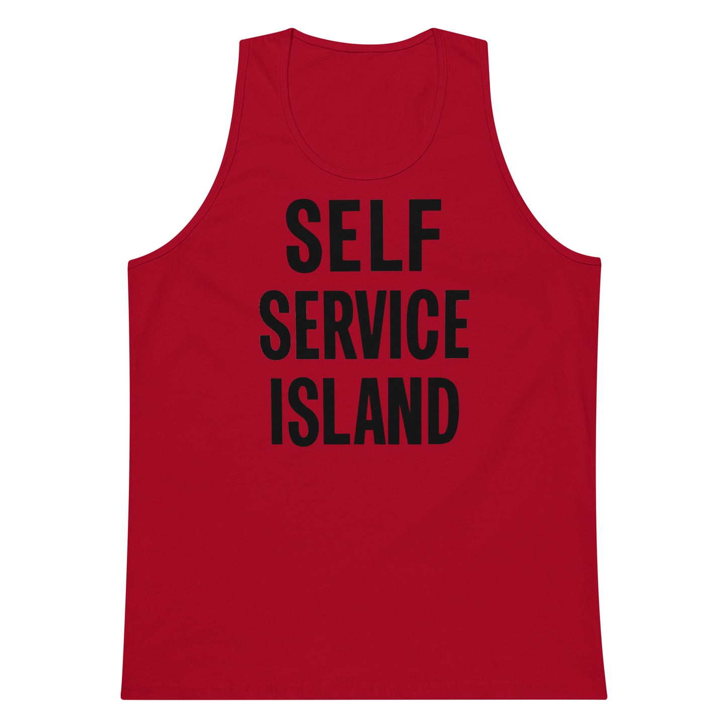 Self Service Island Design Men’s premium tank top