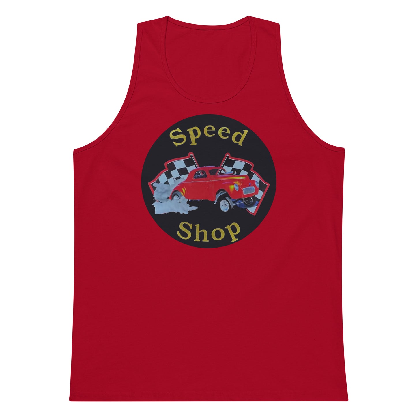 Retro Speed Shop Tin Style Men’s premium tank top