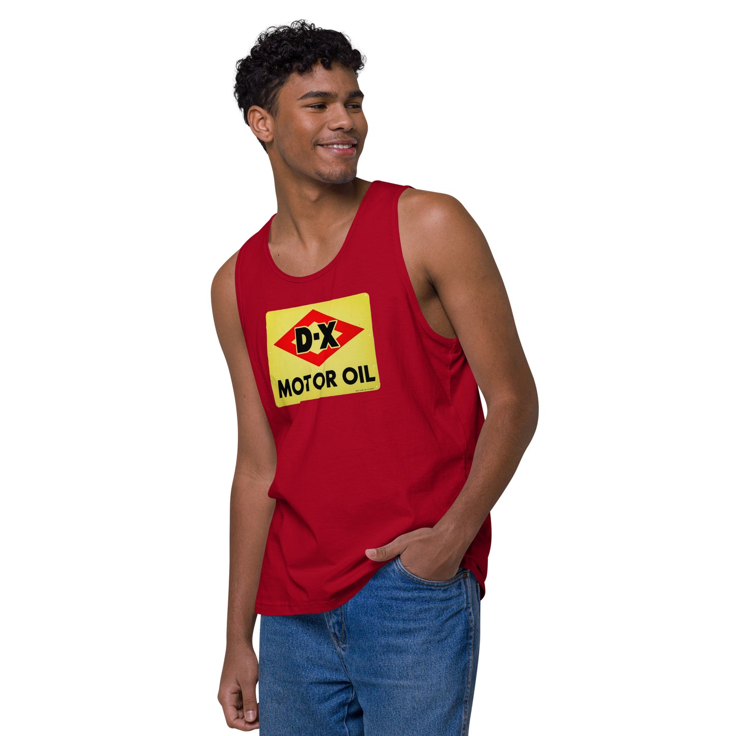 DX Oil Vintage Sign Style Men’s premium tank top