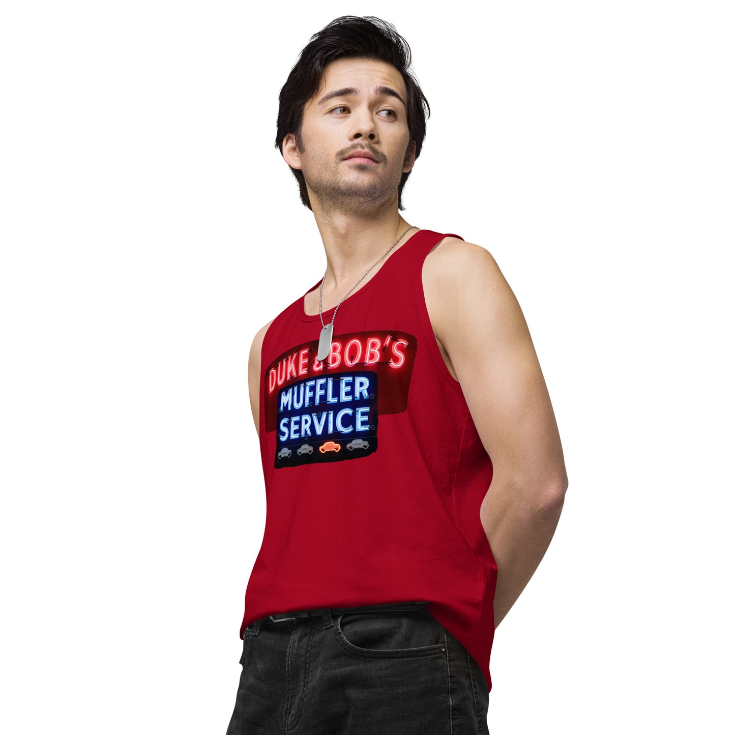 Duke + Bob Retro Neon Style Men’s premium tank top