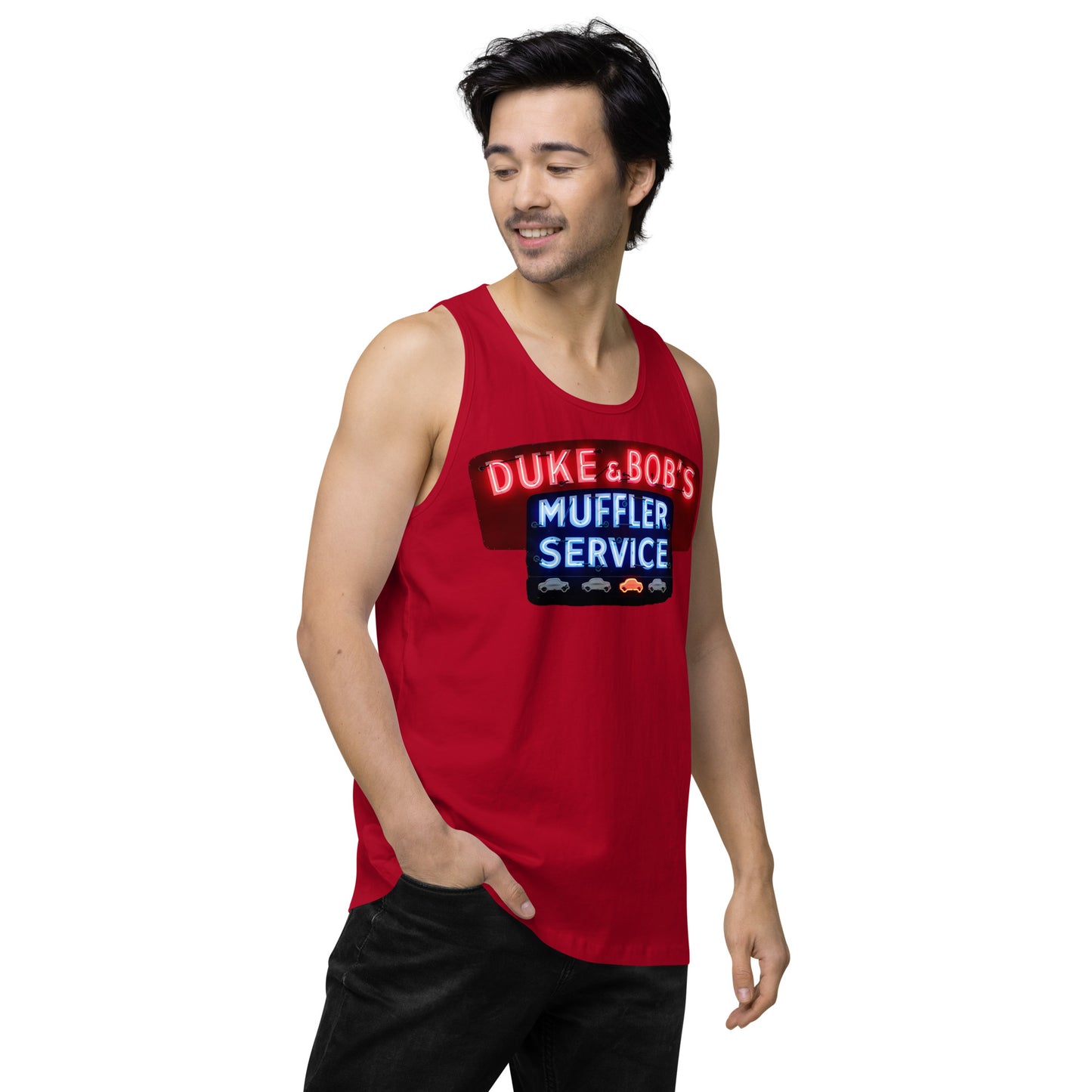 Duke + Bob Retro Neon Style Men’s premium tank top