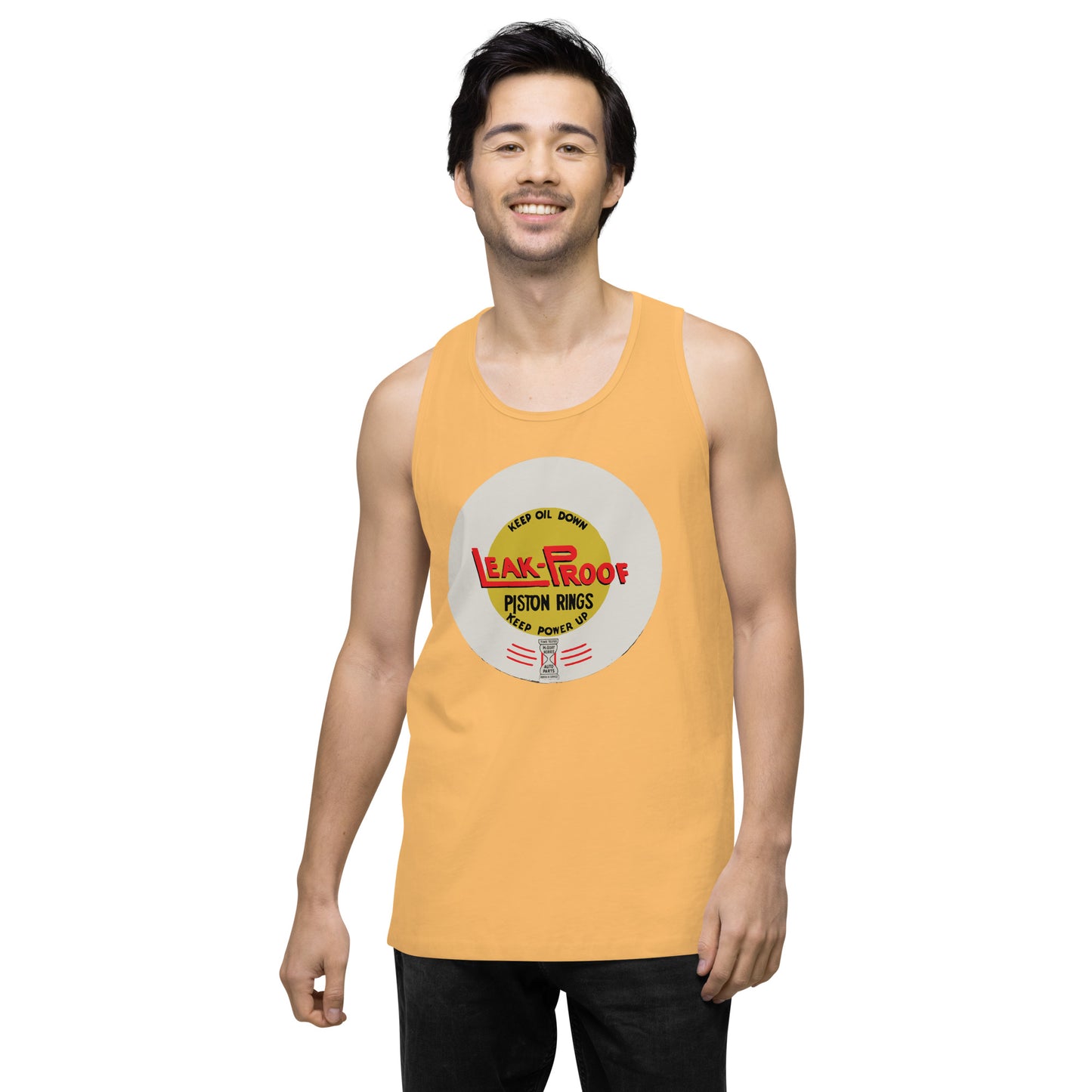 Leak-proof Vintage Oil Can Patina Style premium tank top