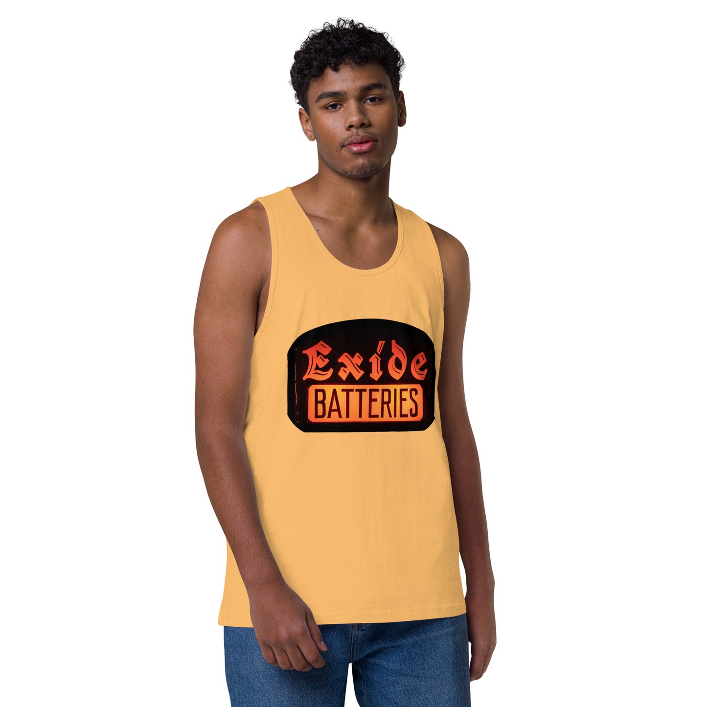 Vintage Battery Sign Men’s premium tank top