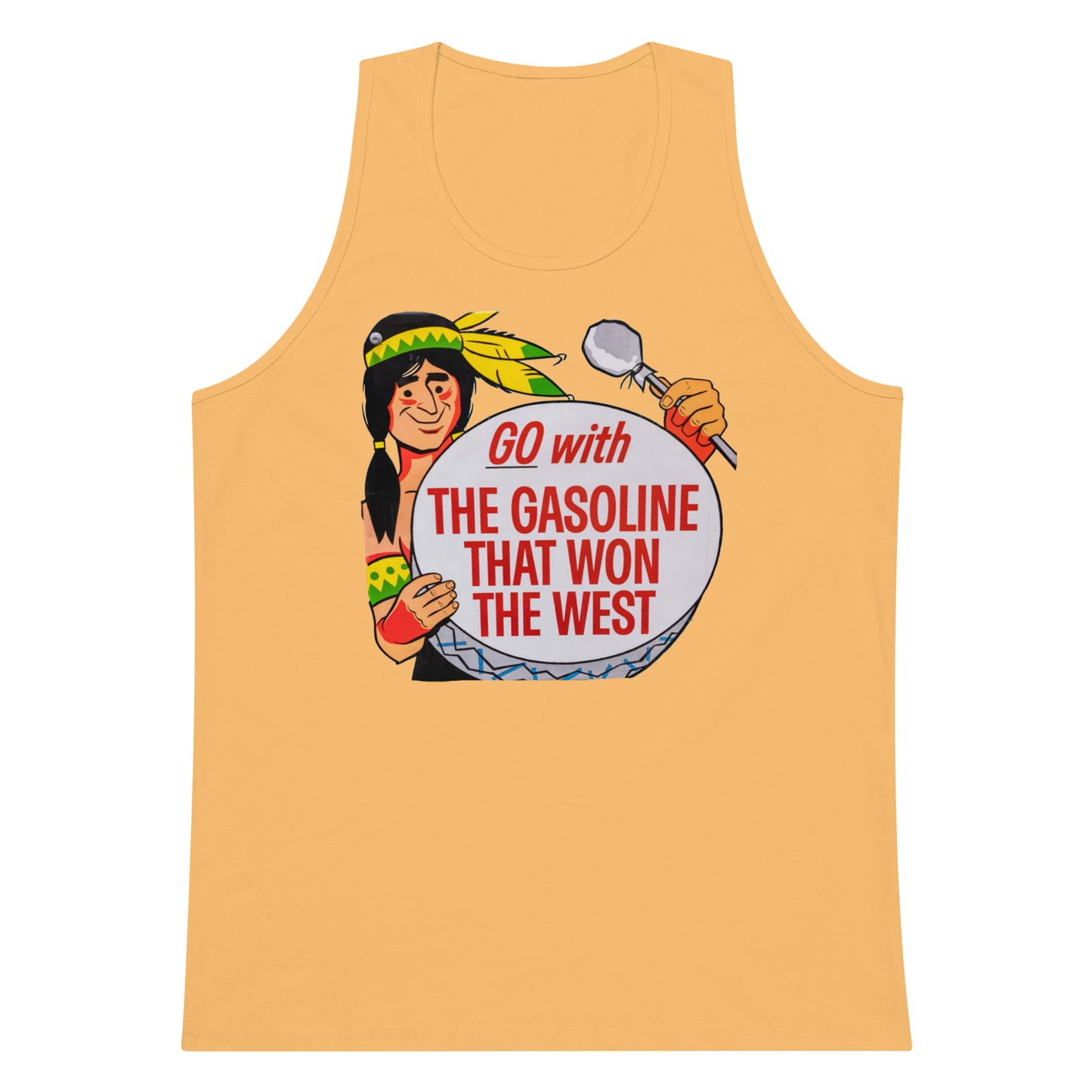 Vintage Road Art Gas Sign Men’s premium tank top