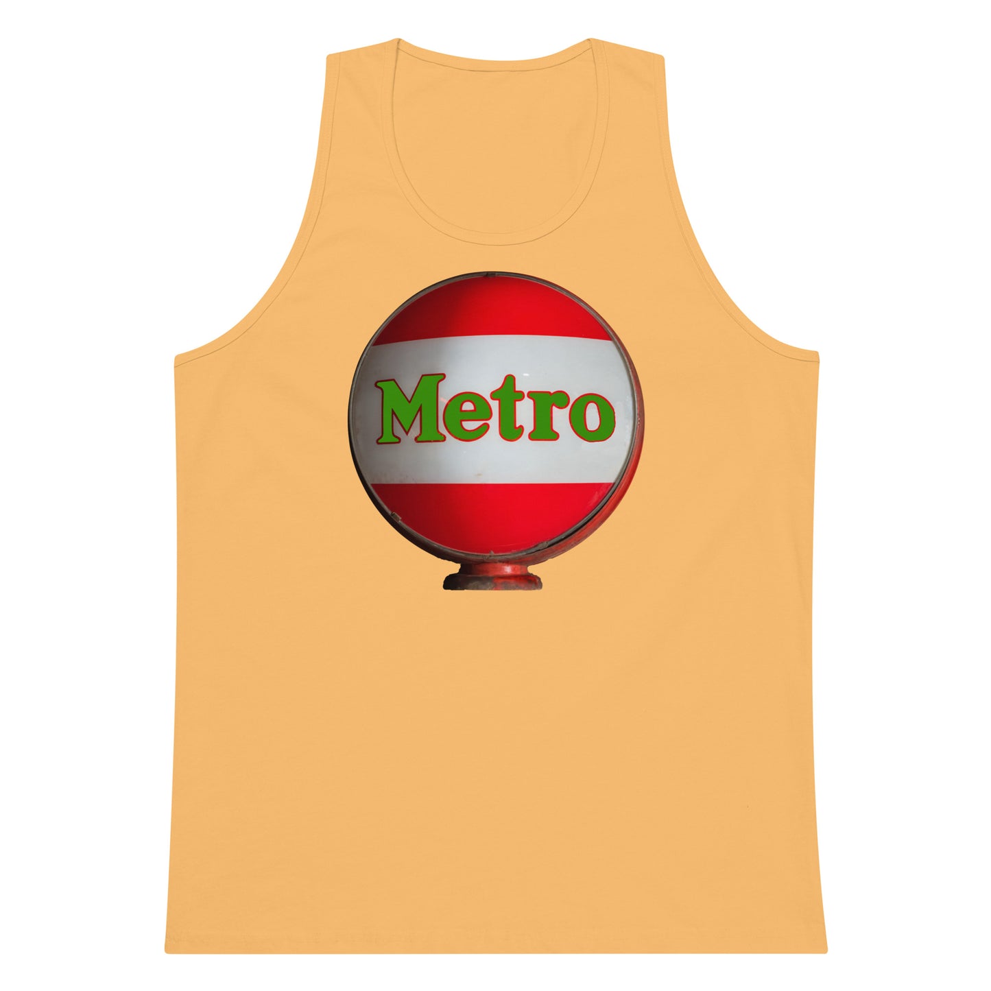 Retro Metro Globe Style Men’s premium tank top