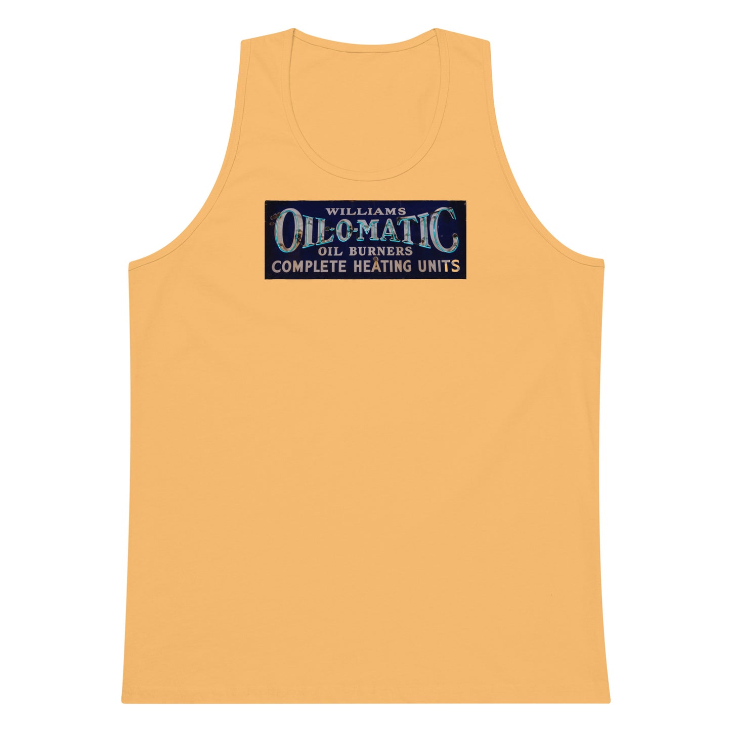 Vintage Oil O Matic Heating Neon Style Men’s premium tank top