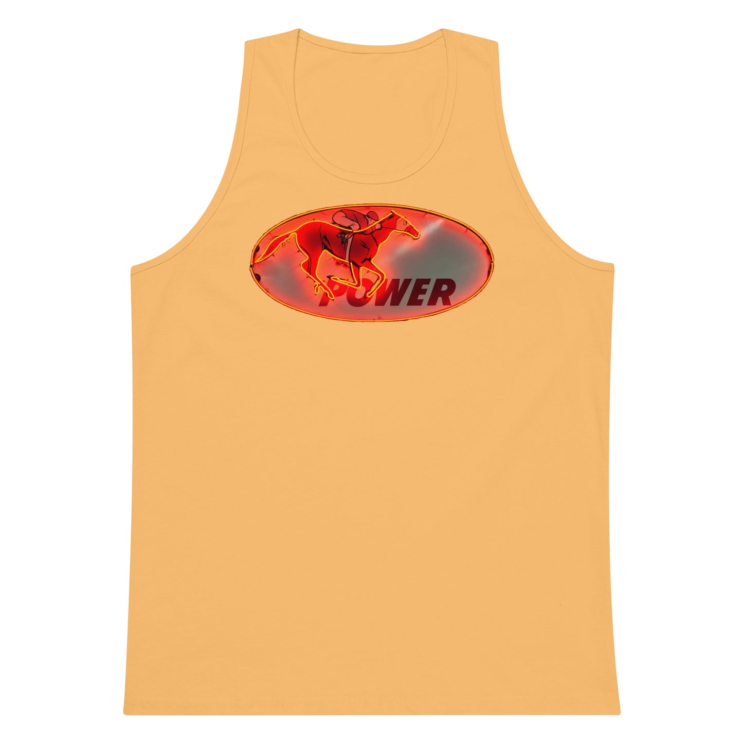 Retro Neon Sign Power Men’s premium tank top