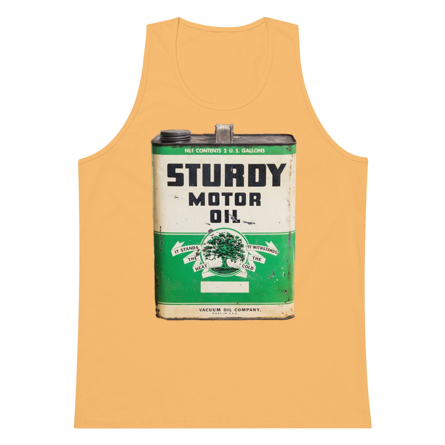 Vintage Sturdy Oil Can Patina Style Men’s premium tank top