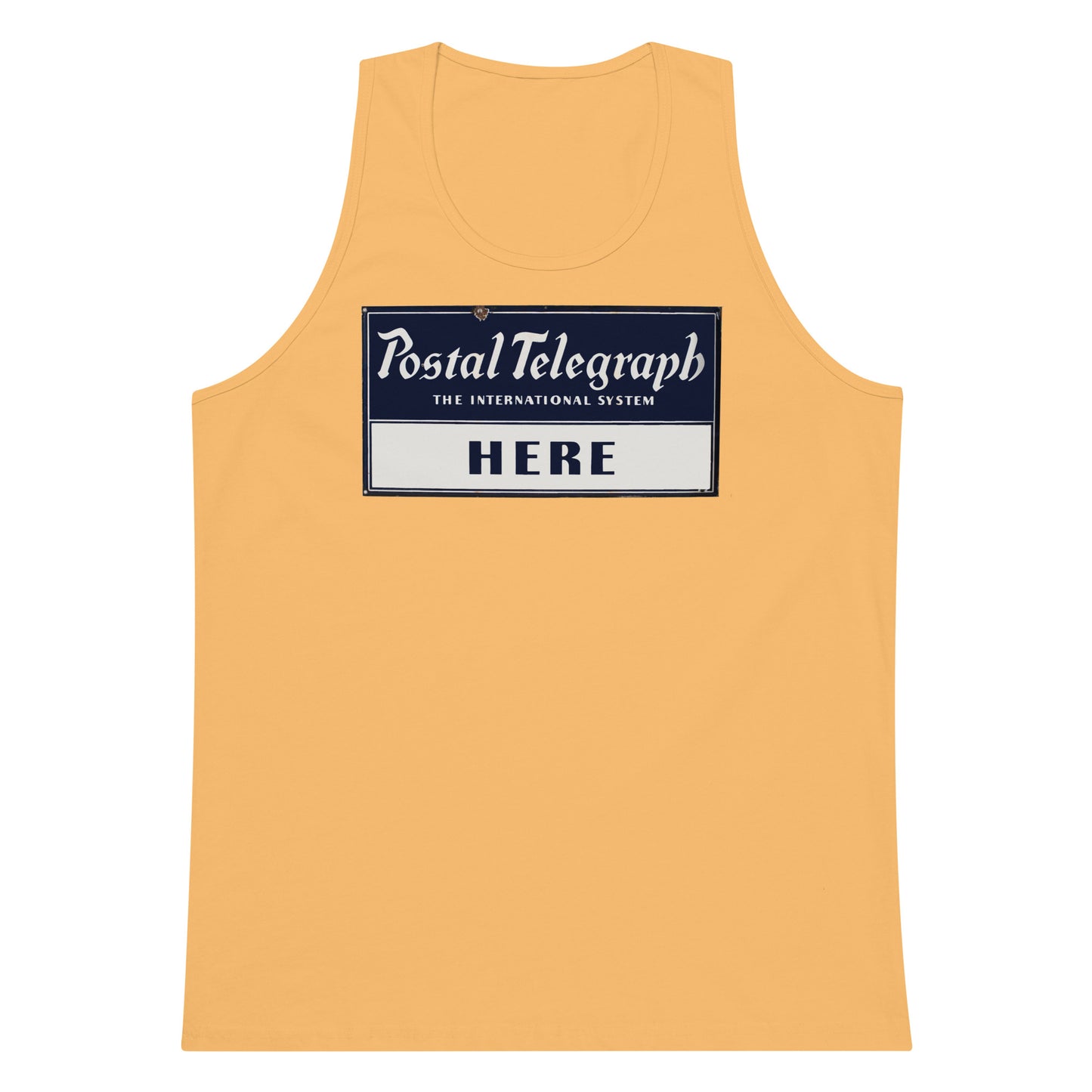 Vintage Telegraph Sign (The Original Email) Men’s premium tank top