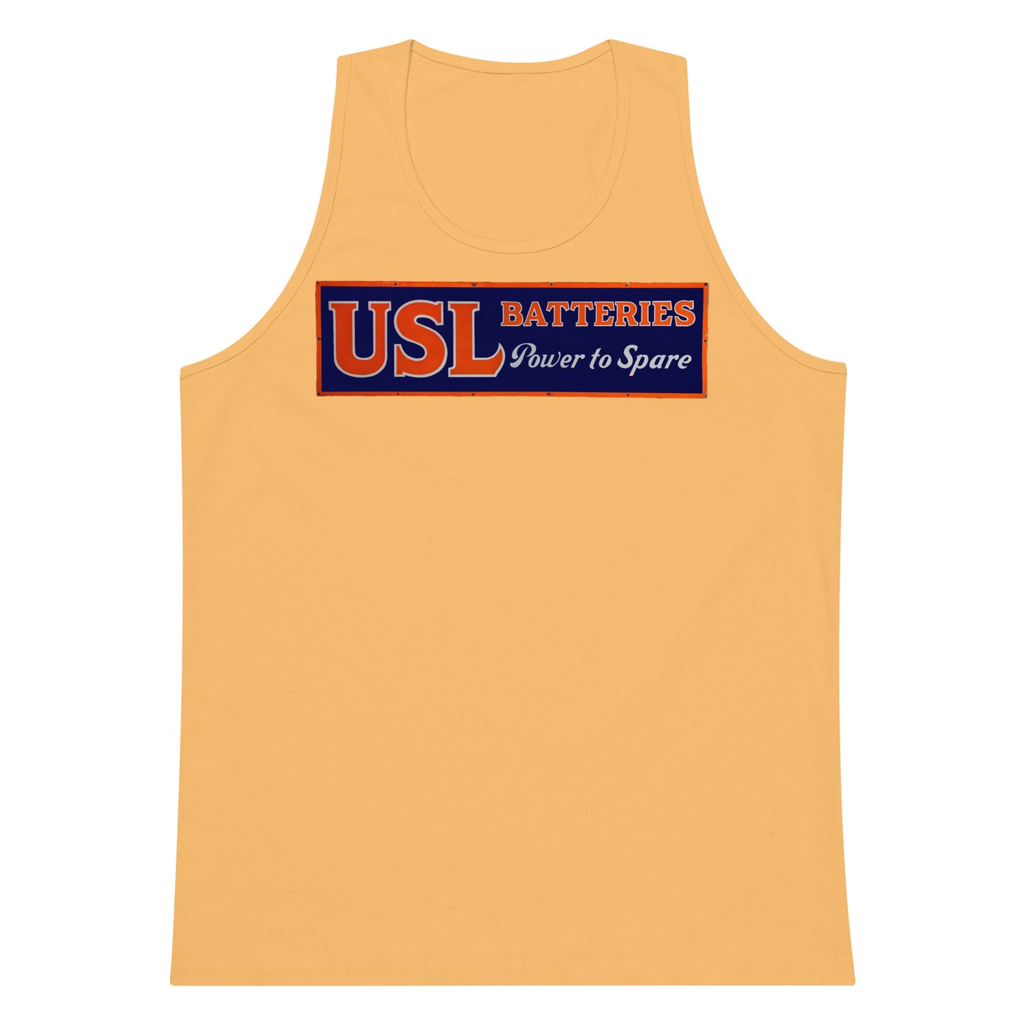 Retro USL Battery Tin Style Men’s premium tank top