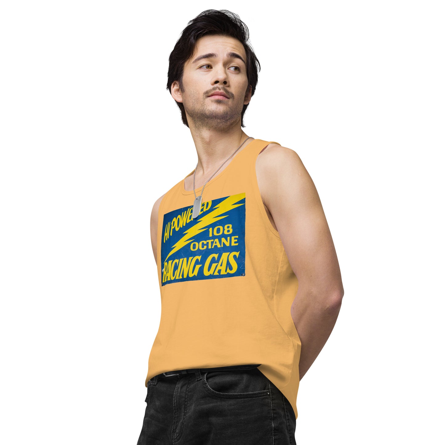 Vintage Racing Gas 108 Octane Porcelain Style Men’s premium tank top