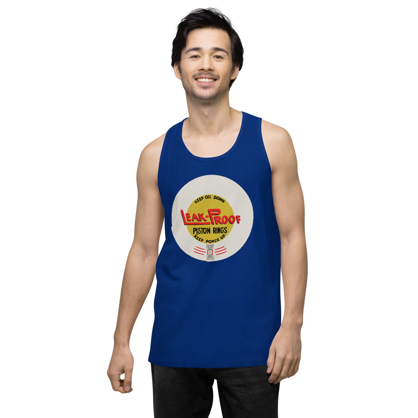 Leak-proof Vintage Oil Can Patina Style premium tank top