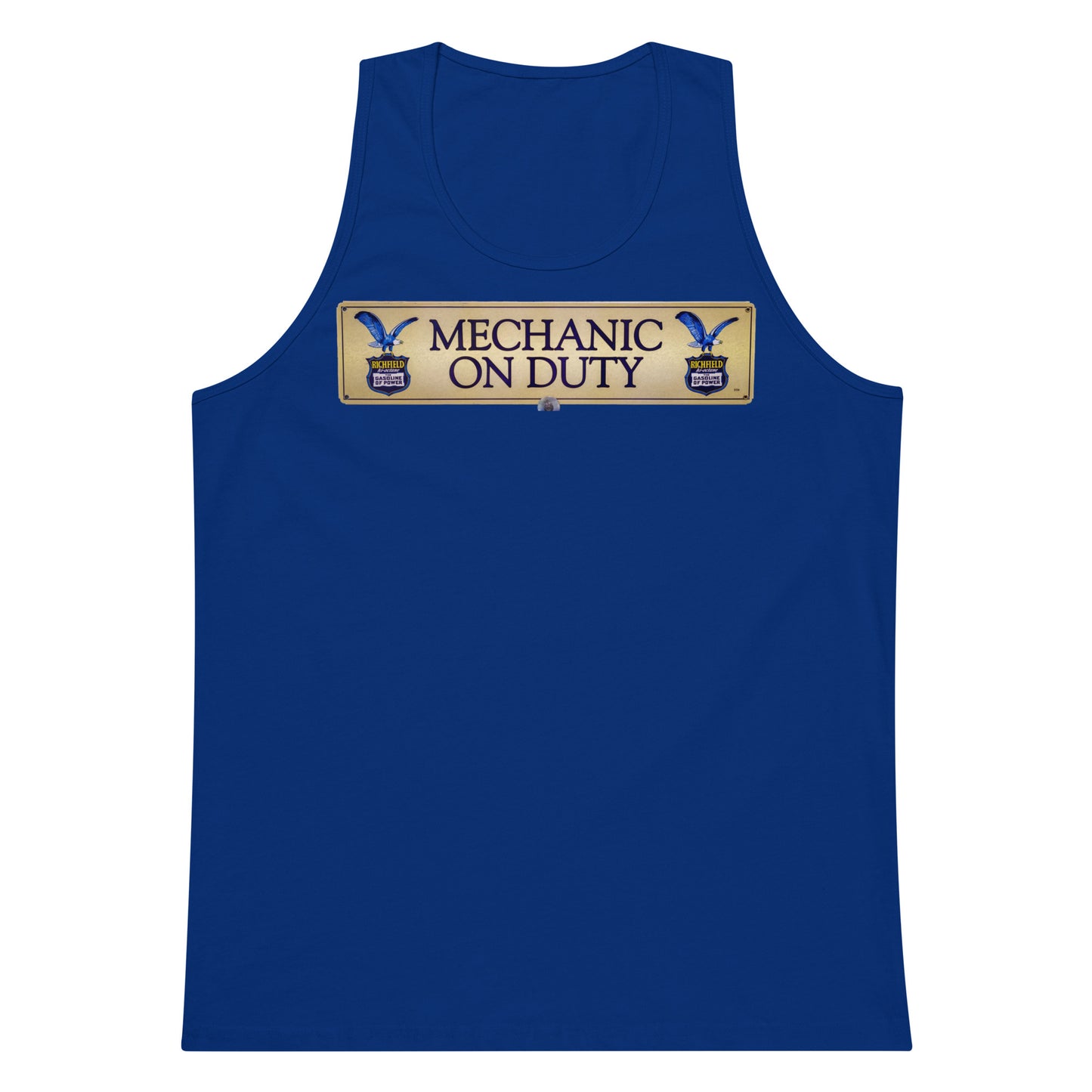 Retro Mechanic On Duty Sign Men’s premium tank top