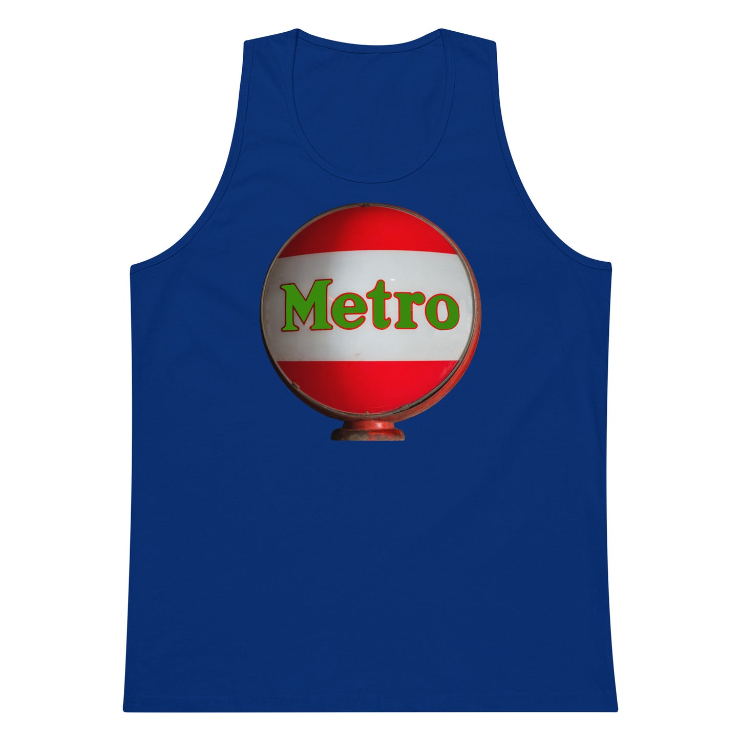 Retro Metro Globe Style Men’s premium tank top