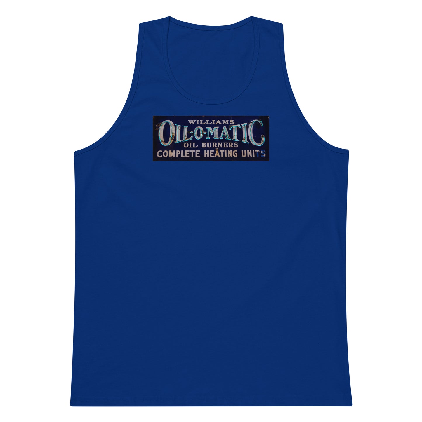 Vintage Oil O Matic Heating Neon Style Men’s premium tank top