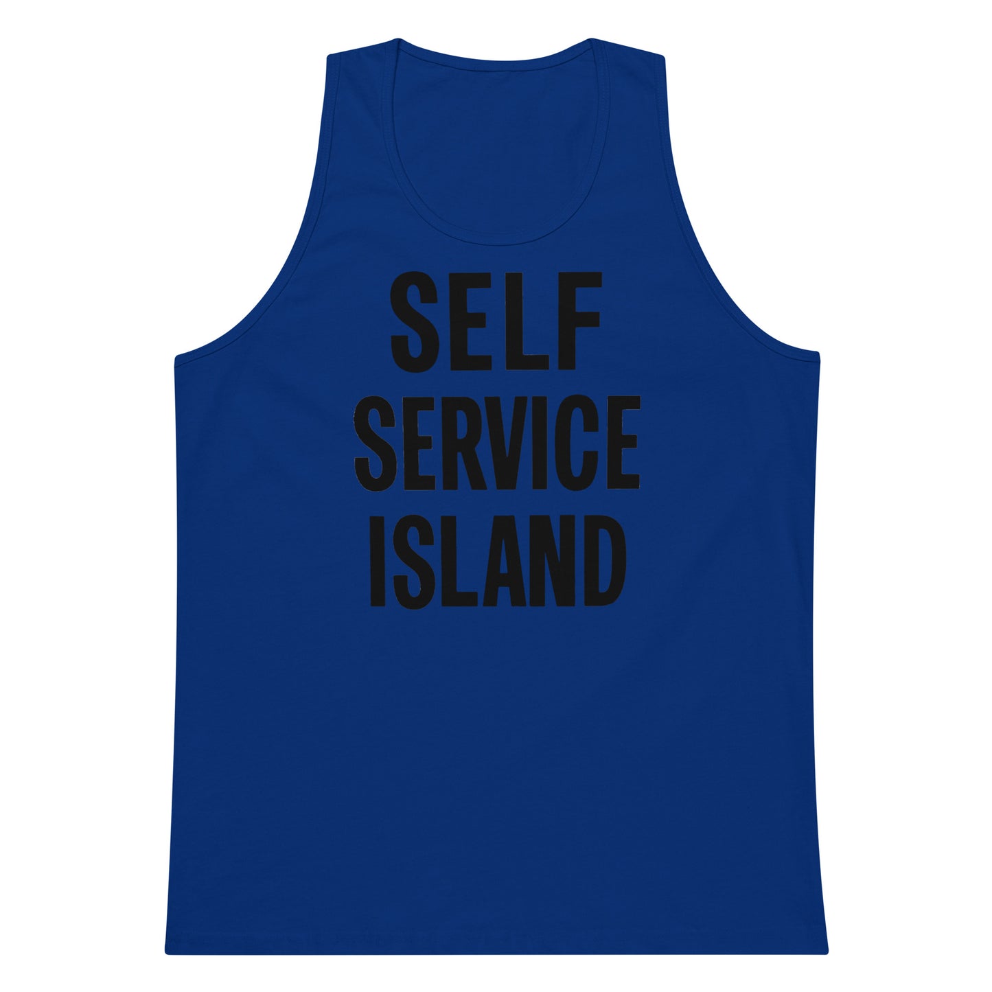 Self Service Island Design Men’s premium tank top