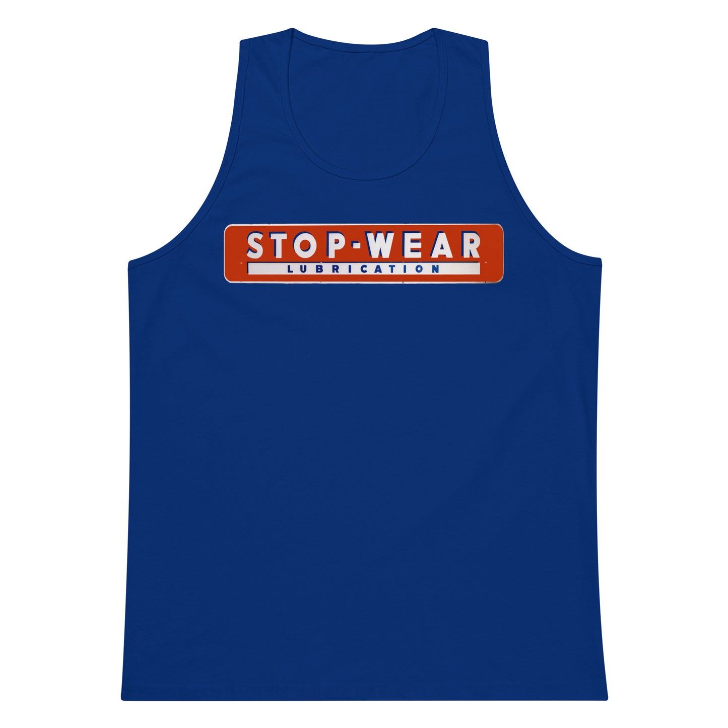 Retro Stop Wear Lube Painted Sign Men’s premium tank top