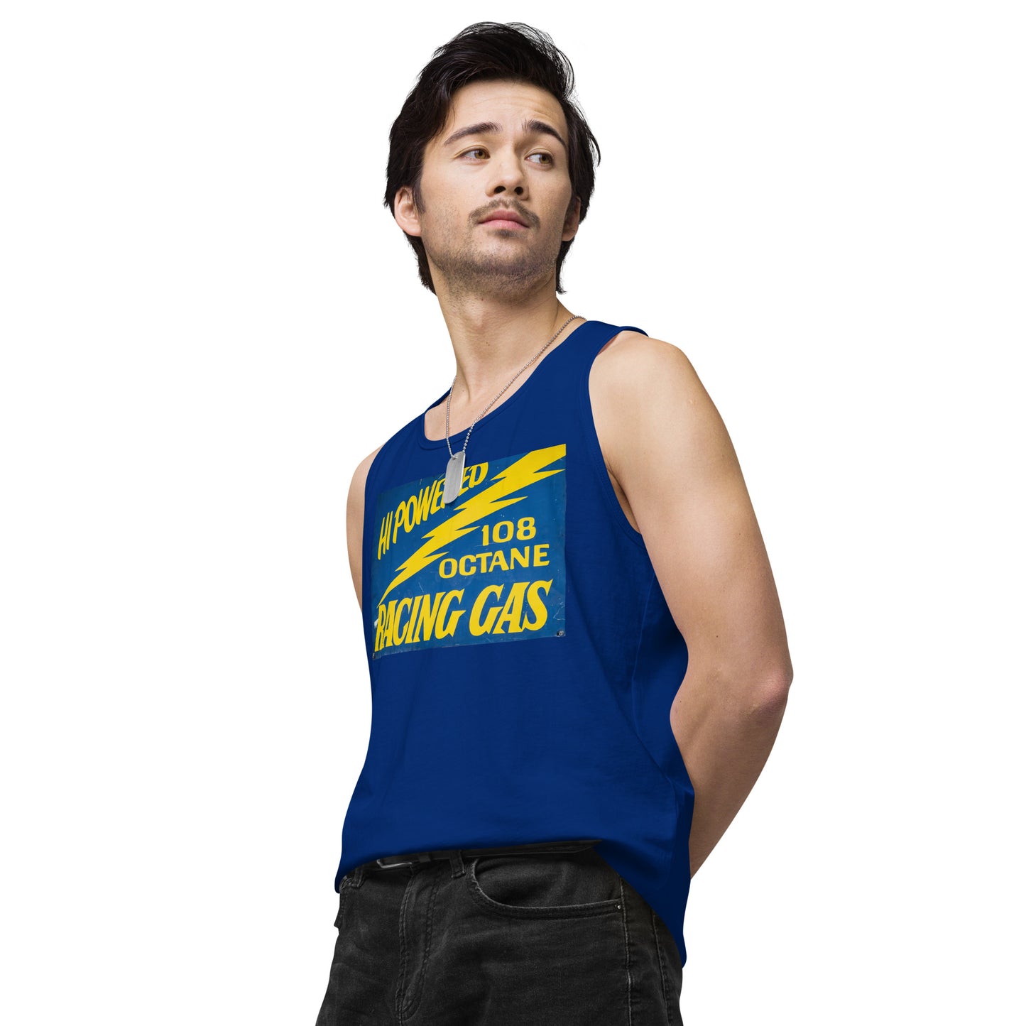 Vintage Racing Gas 108 Octane Porcelain Style Men’s premium tank top