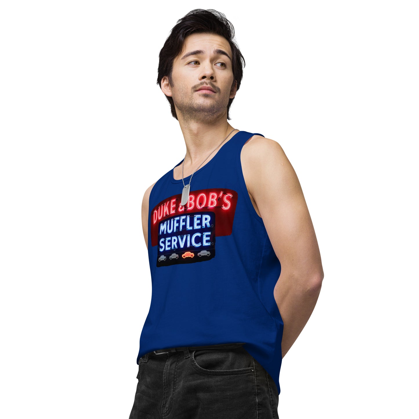 Duke + Bob Retro Neon Style Men’s premium tank top