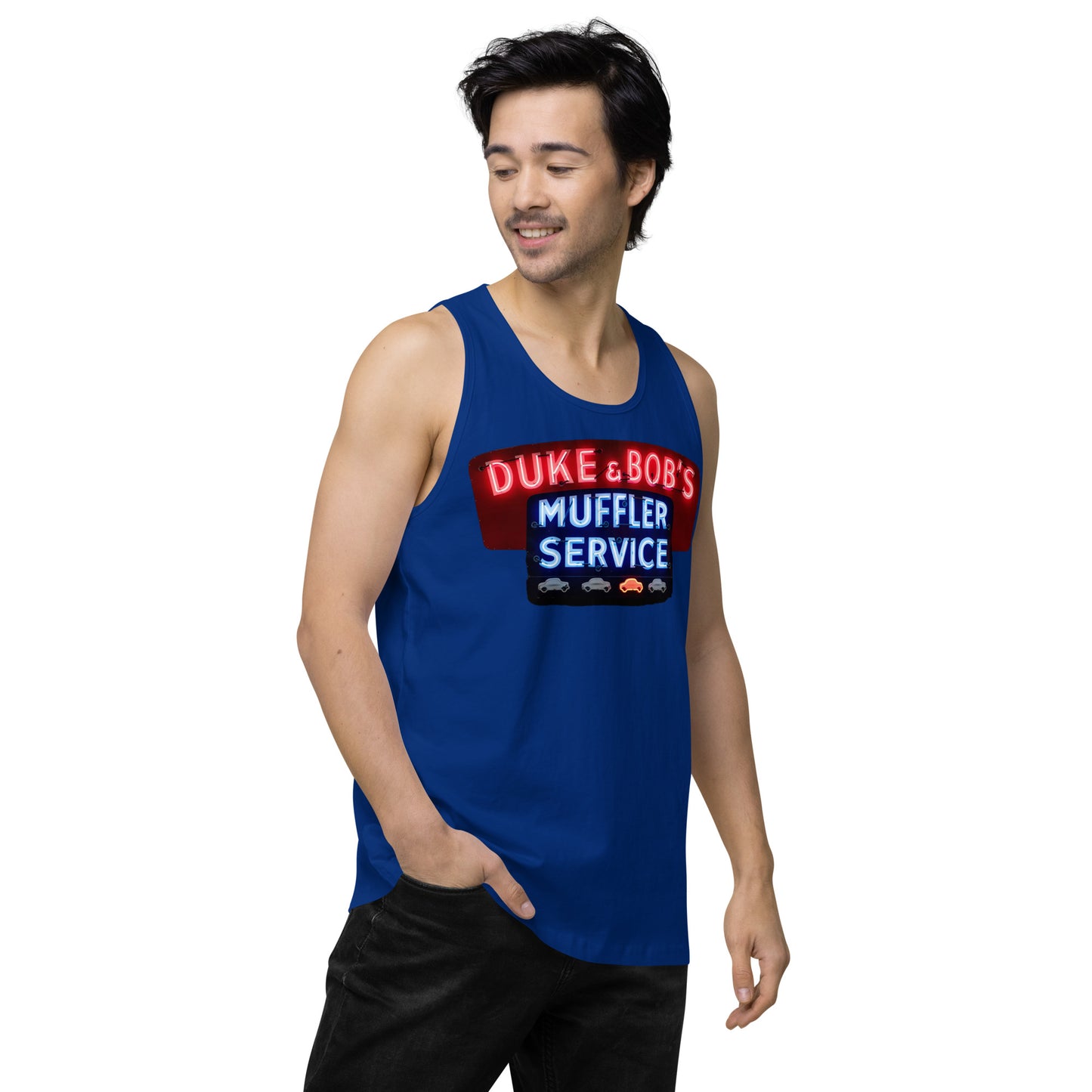 Duke + Bob Retro Neon Style Men’s premium tank top