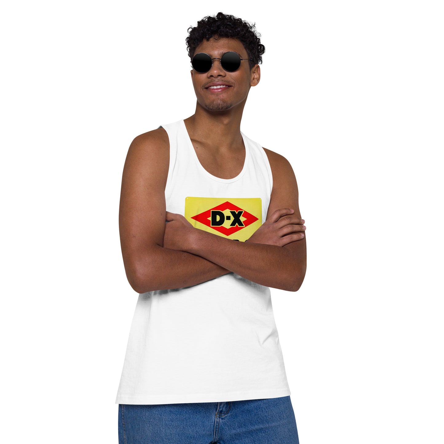 DX Oil Vintage Sign Style Men’s premium tank top