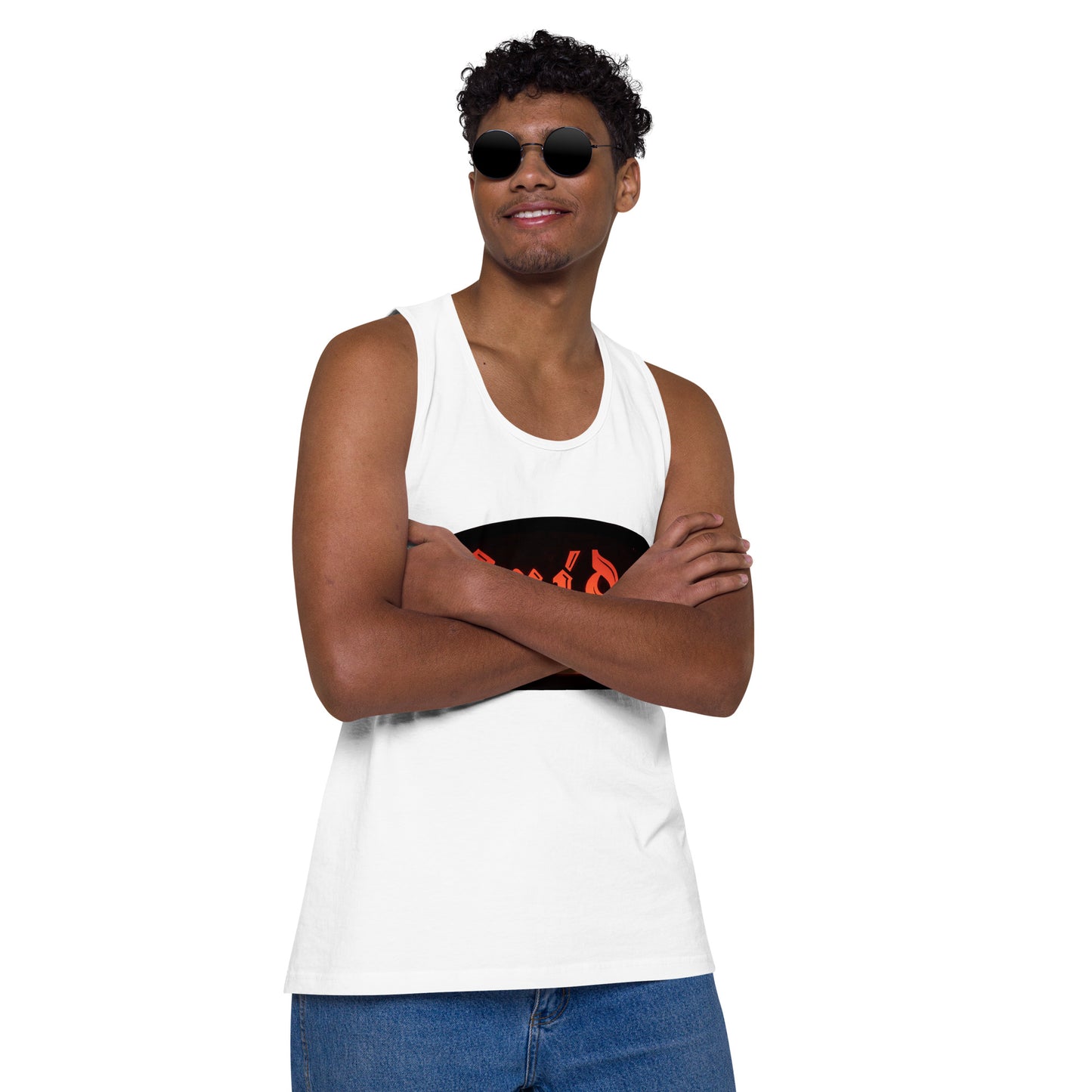 Vintage Battery Sign Men’s premium tank top