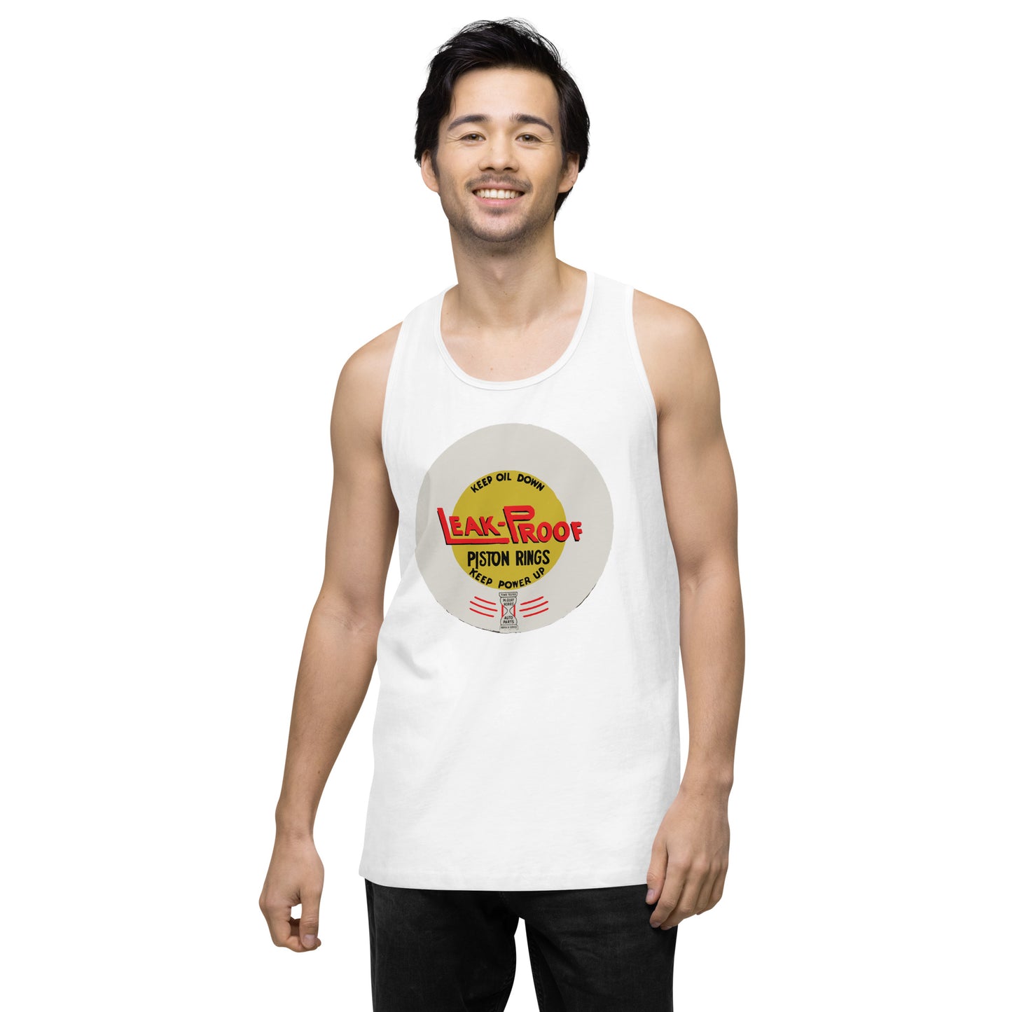 Leak-proof Vintage Oil Can Patina Style premium tank top