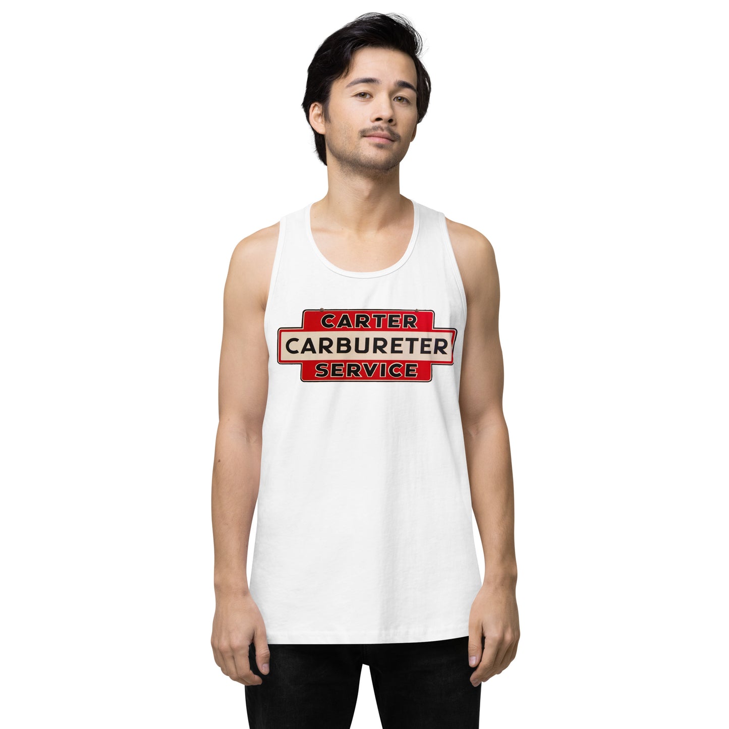 Carter Carbs Tin Style Shop Sign Men’s premium tank top