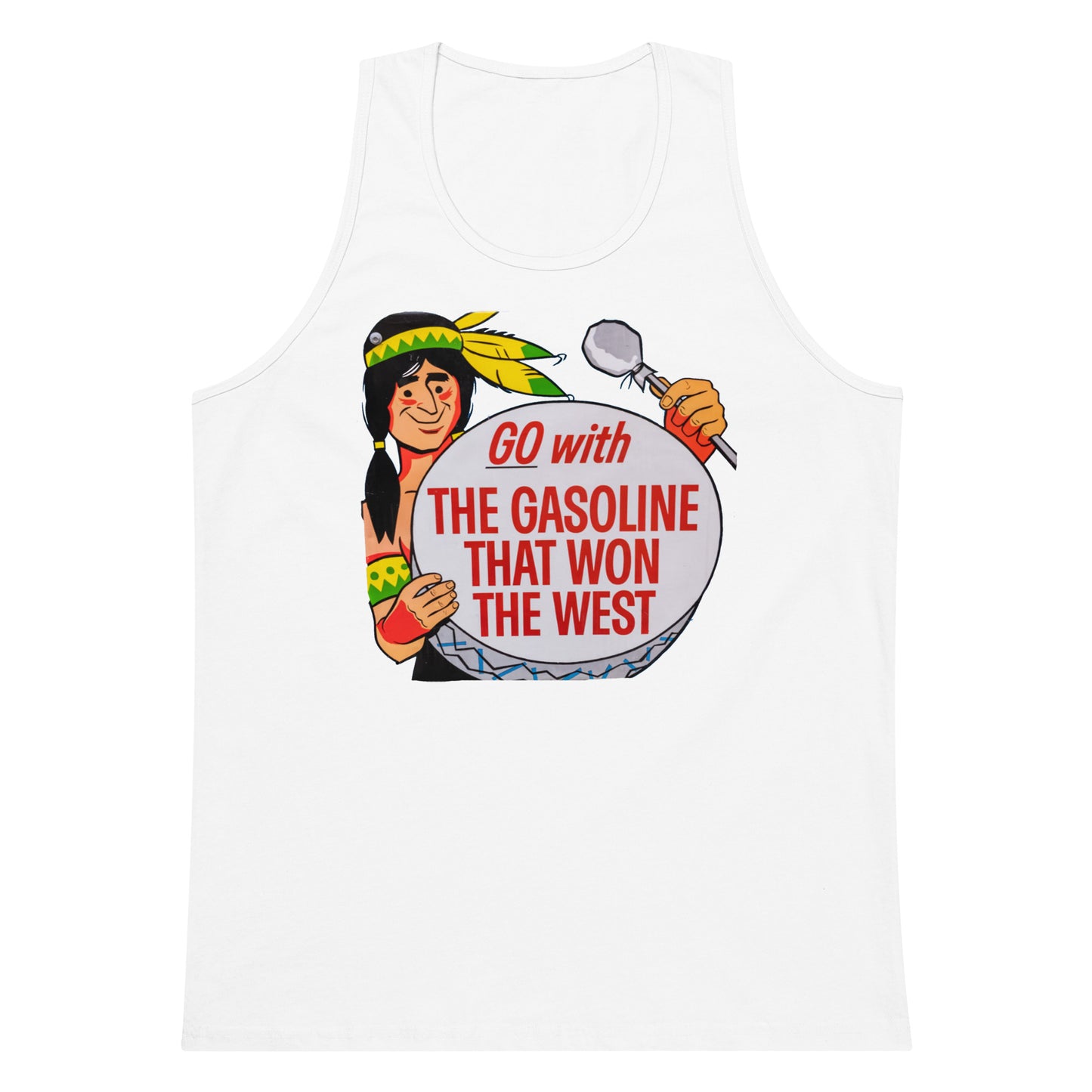 Vintage Road Art Gas Sign Men’s premium tank top