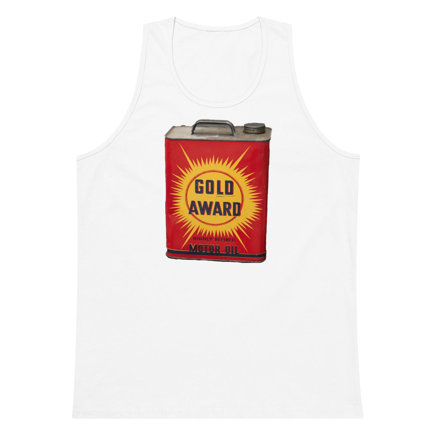 Retro Oil Can Design Men’s premium tank top