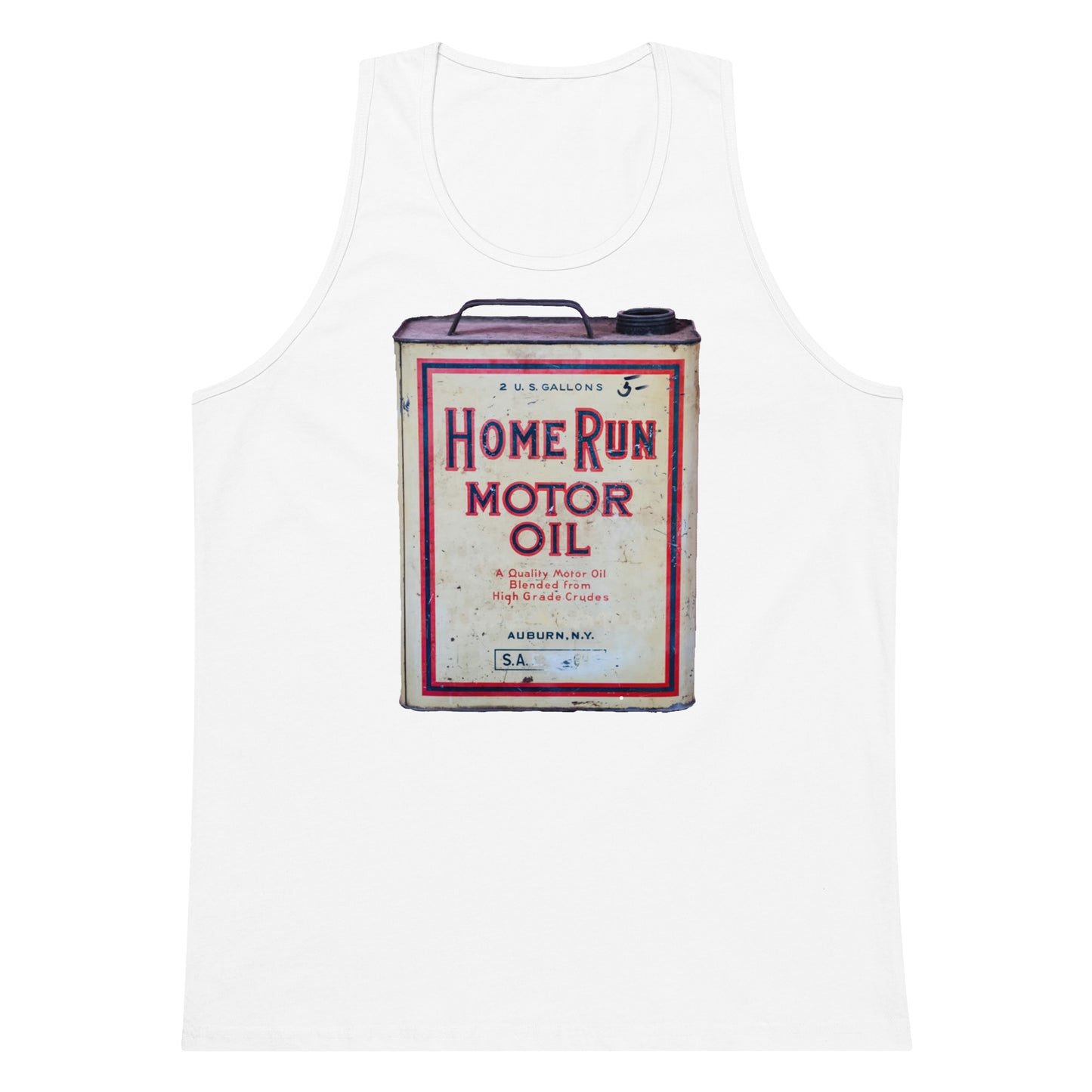 Vintage Home Run Oil Can Men’s premium tank top