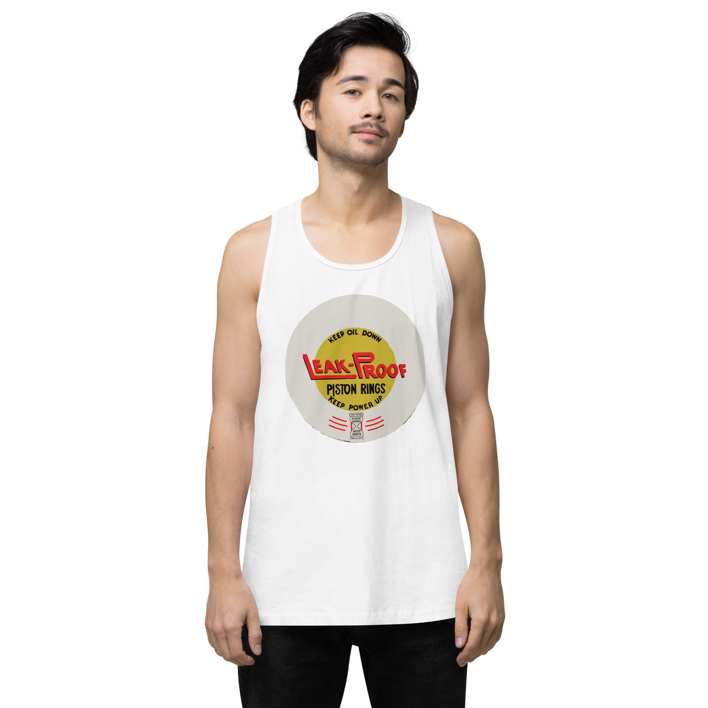 Leak-proof Vintage Oil Can Patina Style premium tank top