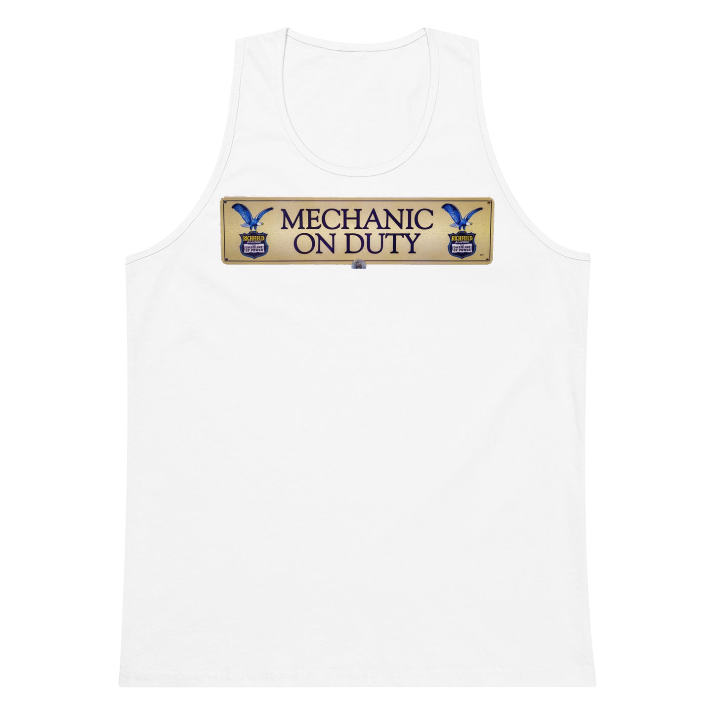 Retro Mechanic On Duty Sign Men’s premium tank top