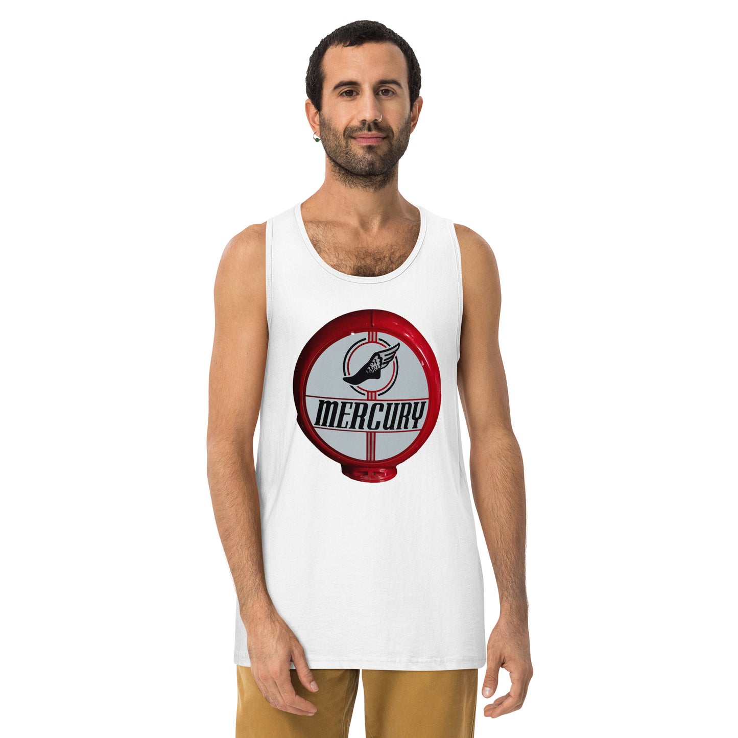 Retro Mercury Gas Globe Style Men’s premium tank top