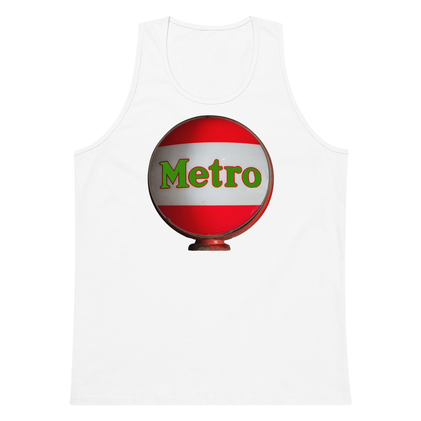 Retro Metro Globe Style Men’s premium tank top