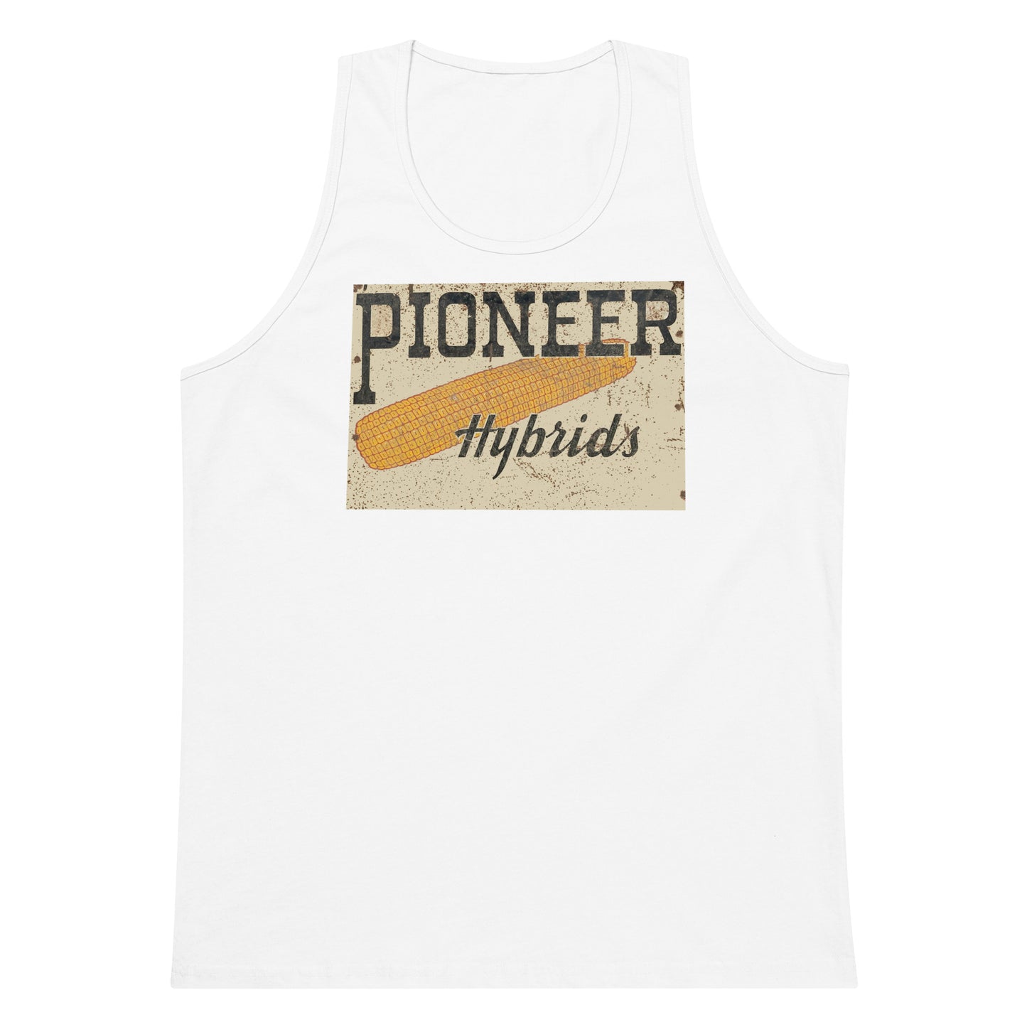 Vintage Pioneer Sign Men’s premium tank top