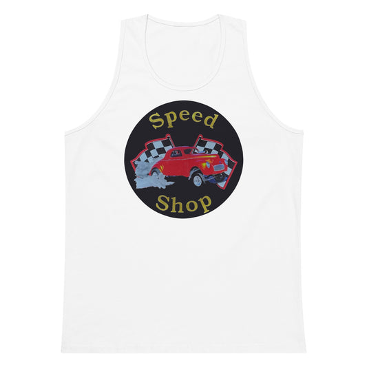 Retro Speed Shop Tin Style Men’s premium tank top